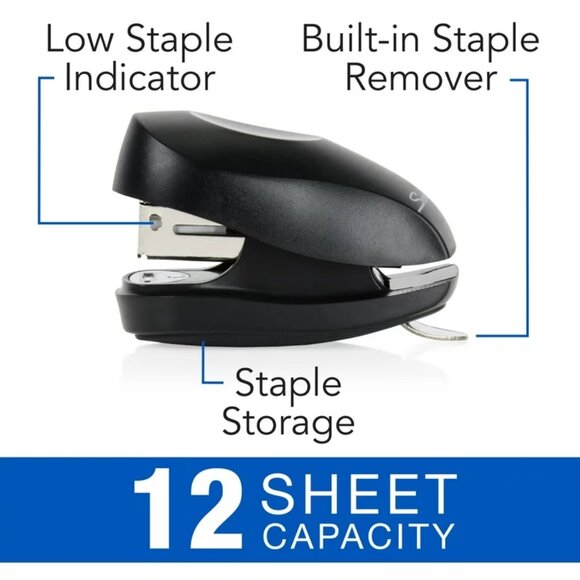 Swingline Tot Mini Stapler 12 Sheet Capacity Built-In Staple Remover & Staples - Picture 2 of 5